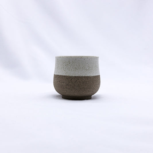 Bianca Tazza Handmade Ceramic Smoked Grey Stoneware Short Cup