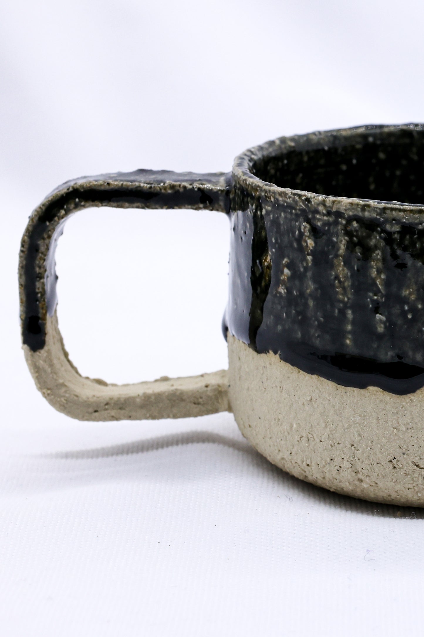 Bluvio Grande Handmade Milled Stoneware Big Ceramic Mug