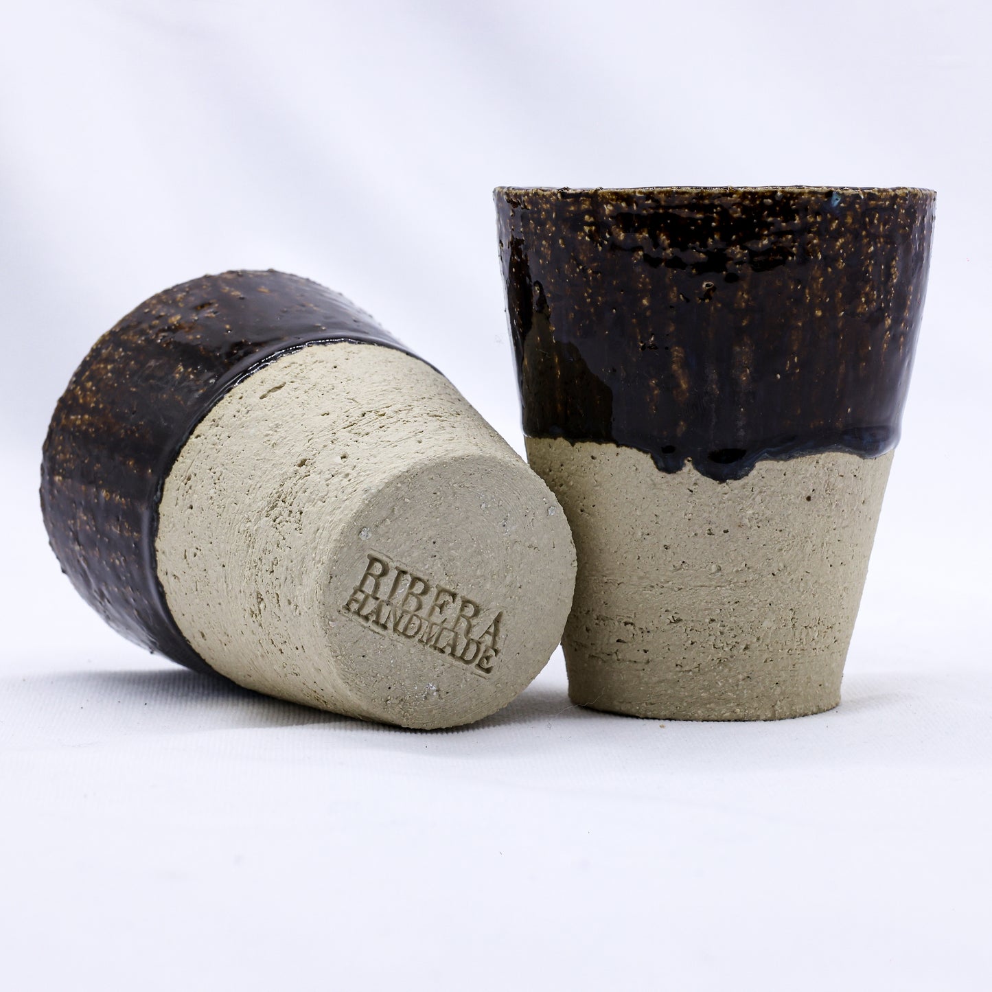 Bluvio Quadra Milled Stoneware Tall Handmade Ceramic Cup