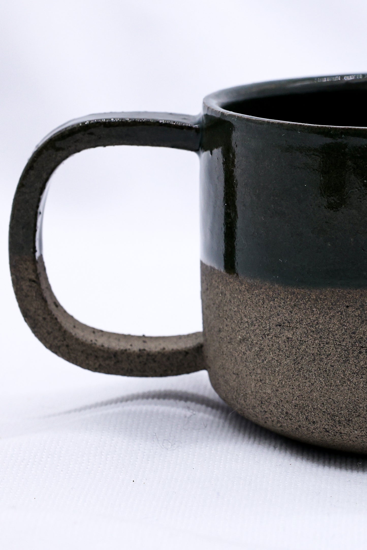 Bluverde Grande Handmade Ceramic Smoked Grey Stoneware Big Ceramic Mug