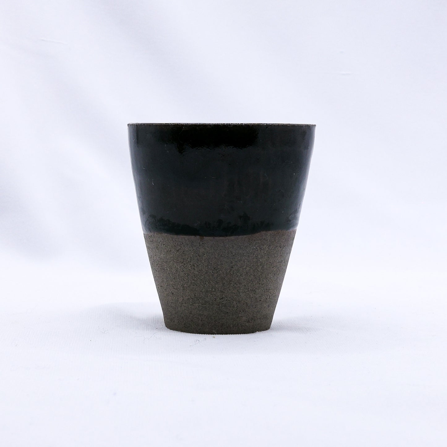 Bluverde Quadra Handmade Ceramic Smoked Grey Stoneware Tall Ceramic Cup