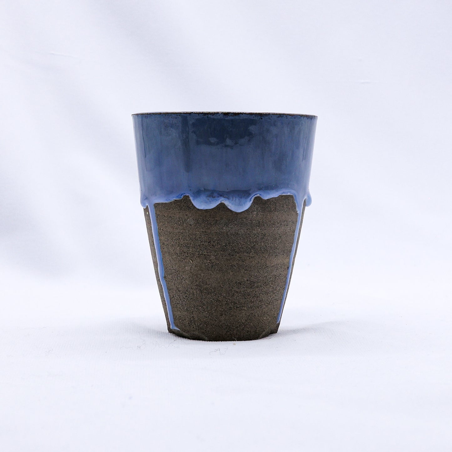 Blulume Quadra Blue Handmade Ceramic Smoked Grey Stoneware Tall Ceramic Cup