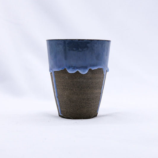 Blulume Quadra Blue Handmade Ceramic Smoked Grey Stoneware Tall Ceramic Cup