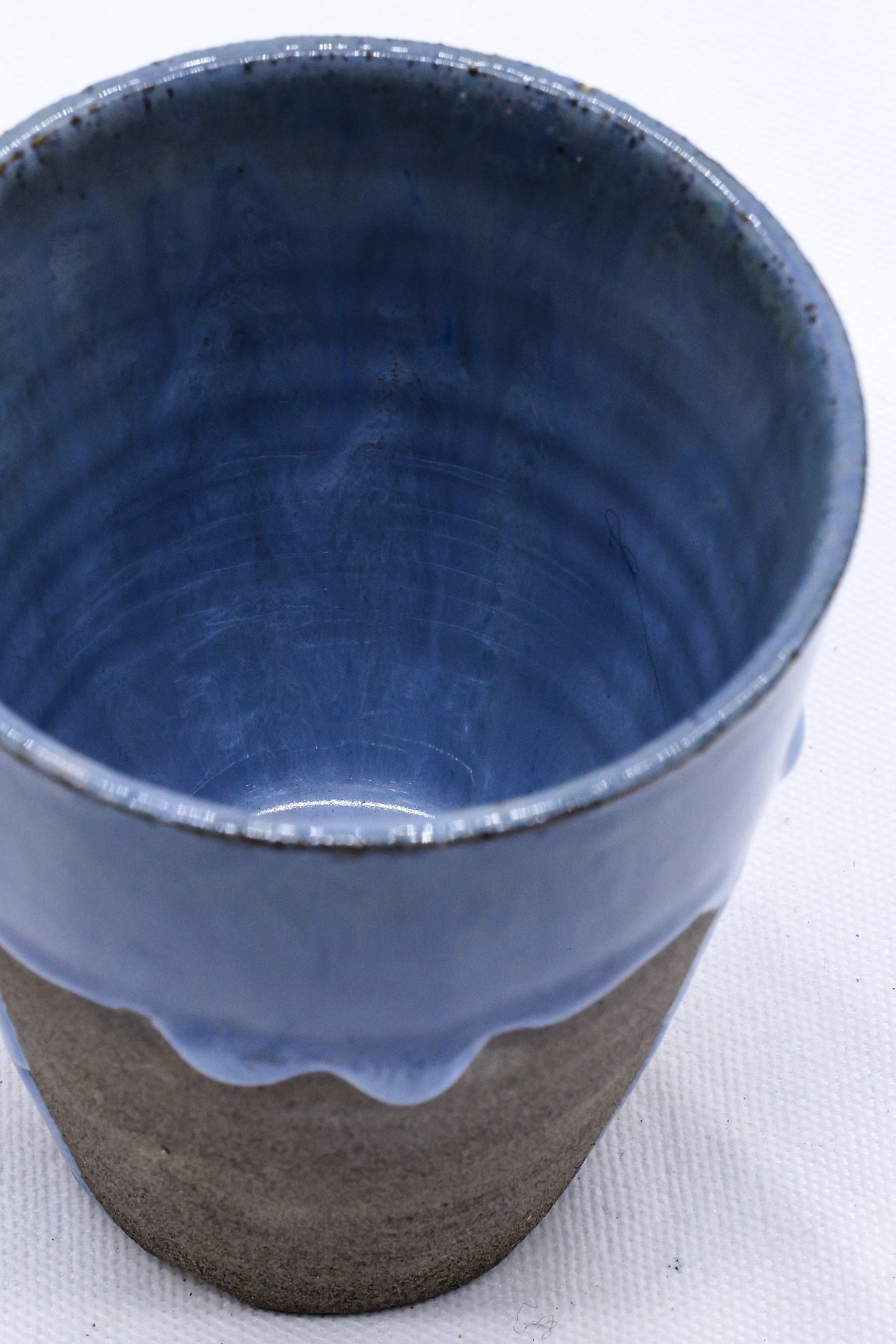 Blulume Quadra Blue Handmade Ceramic Smoked Grey Stoneware Tall Ceramic Cup