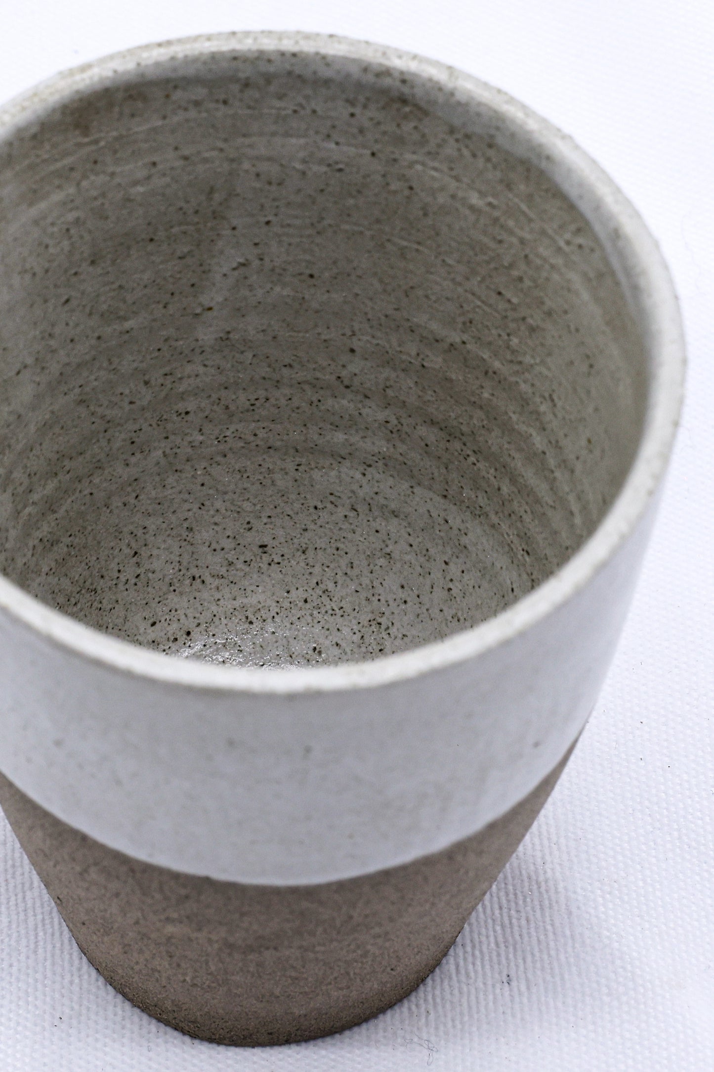 Bianca Quadra Green Handmade Ceramic Smoked Grey Stoneware Tall Ceramic Cup