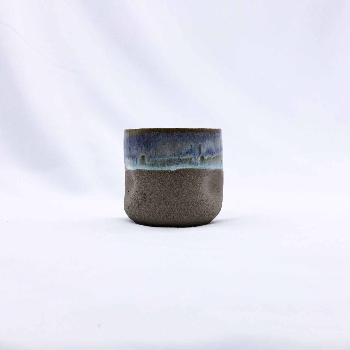 Bluverde Goccio Handmade Ceramic Smoked Grey Stoneware Short Cup