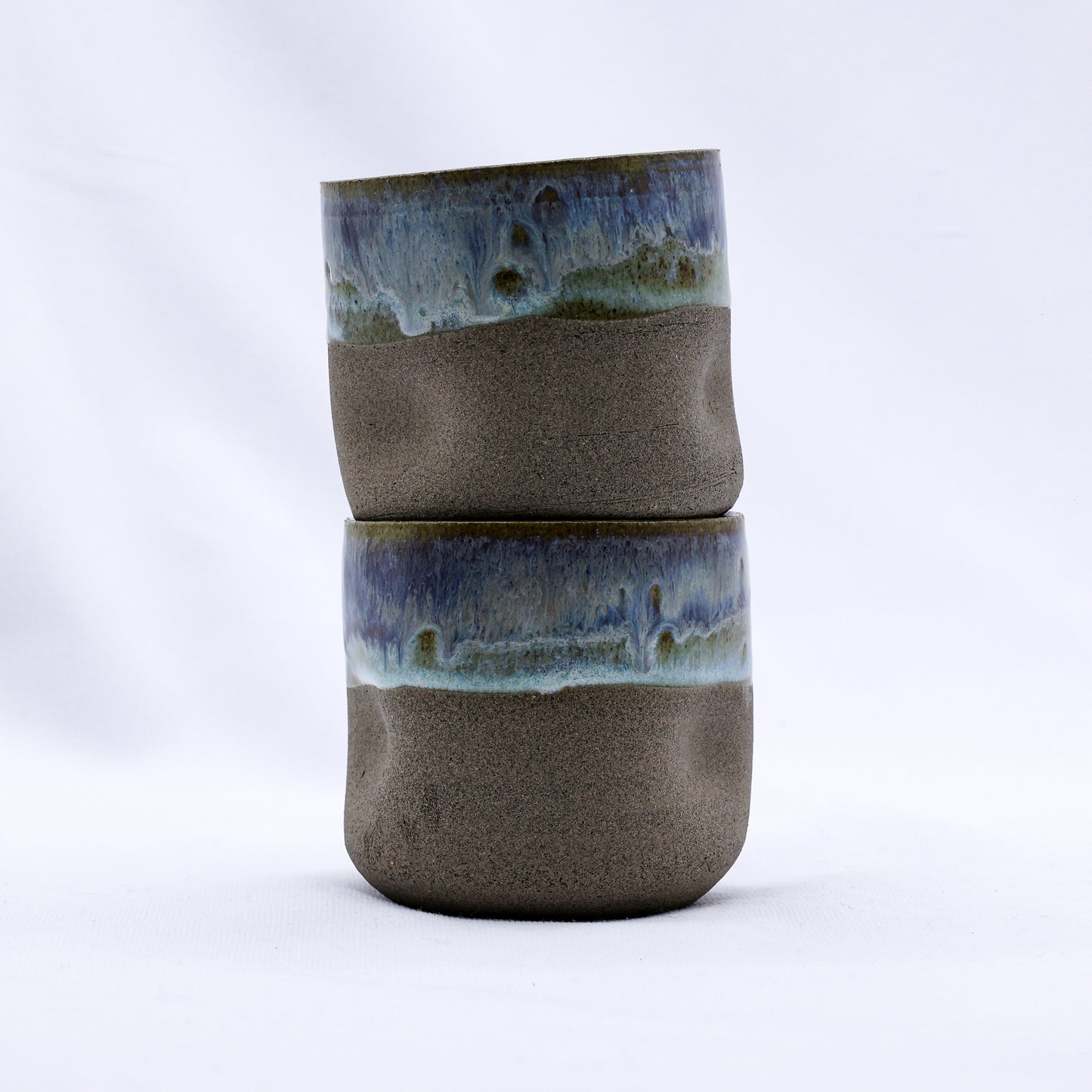 Bluverde Goccio Handmade Ceramic Smoked Grey Stoneware Short Cup