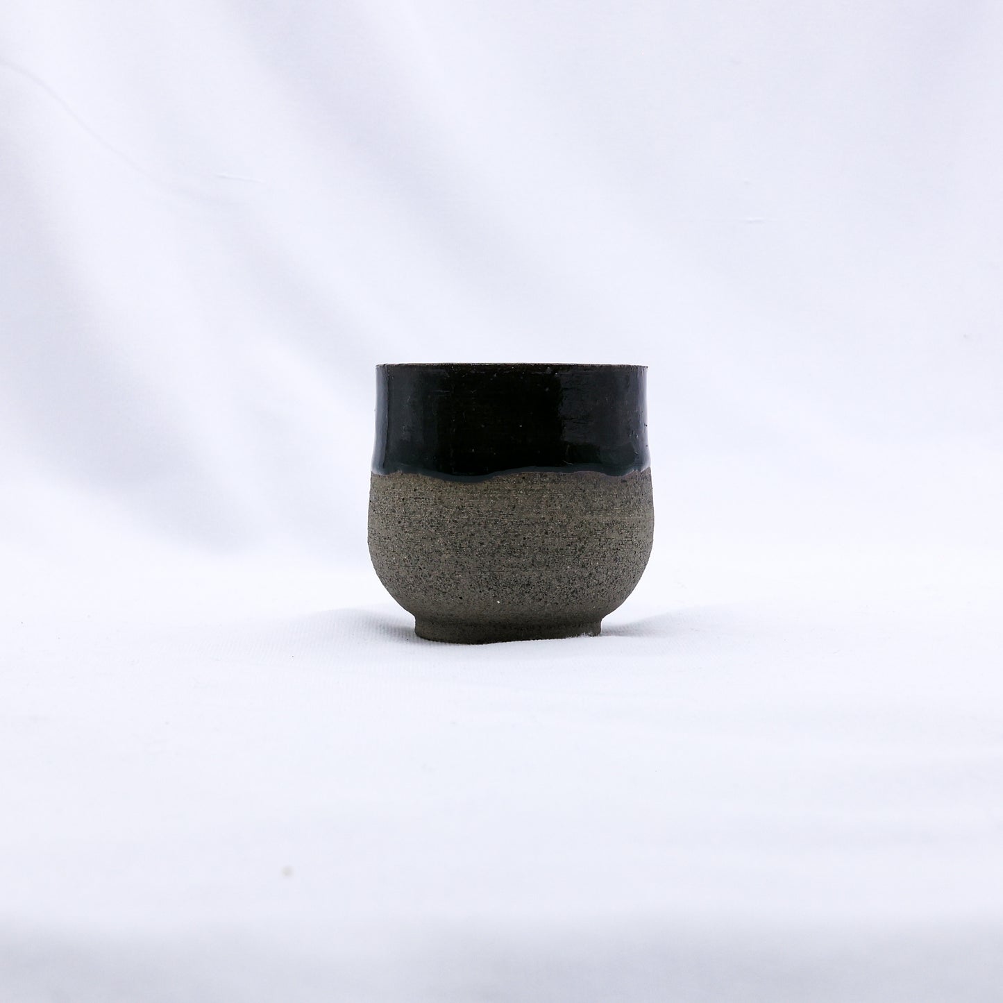 Bluverde Tazza Handmade Ceramic Smoked Grey Stoneware Short Cup