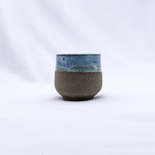 Blulume Tazza Handmade Ceramic Smoked Grey Stoneware Short Cup