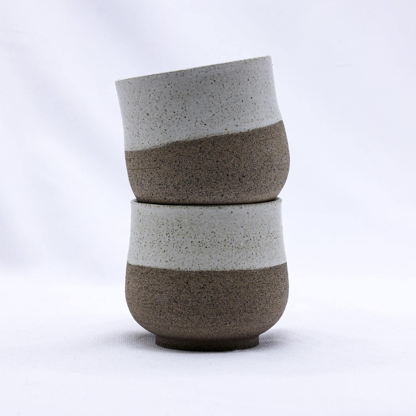 Bianca Tazza Handmade Ceramic Smoked Grey Stoneware Short Cup