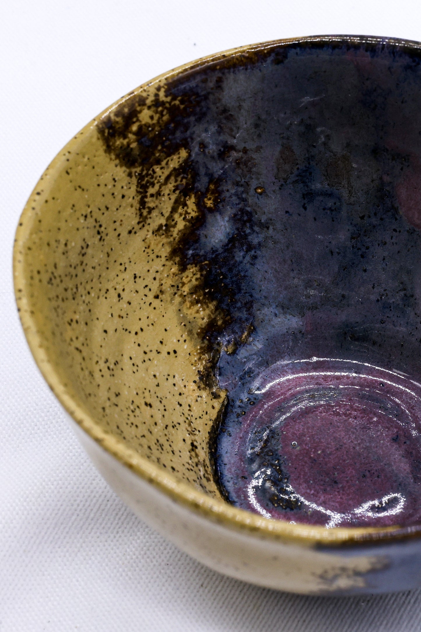 Small Purple Handmade Ceramic Stoneware Dinner Bowl