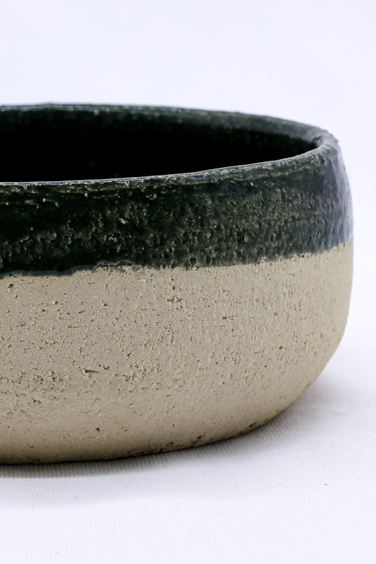 Handmade Ceramic Green Glazed Pasta Bowl