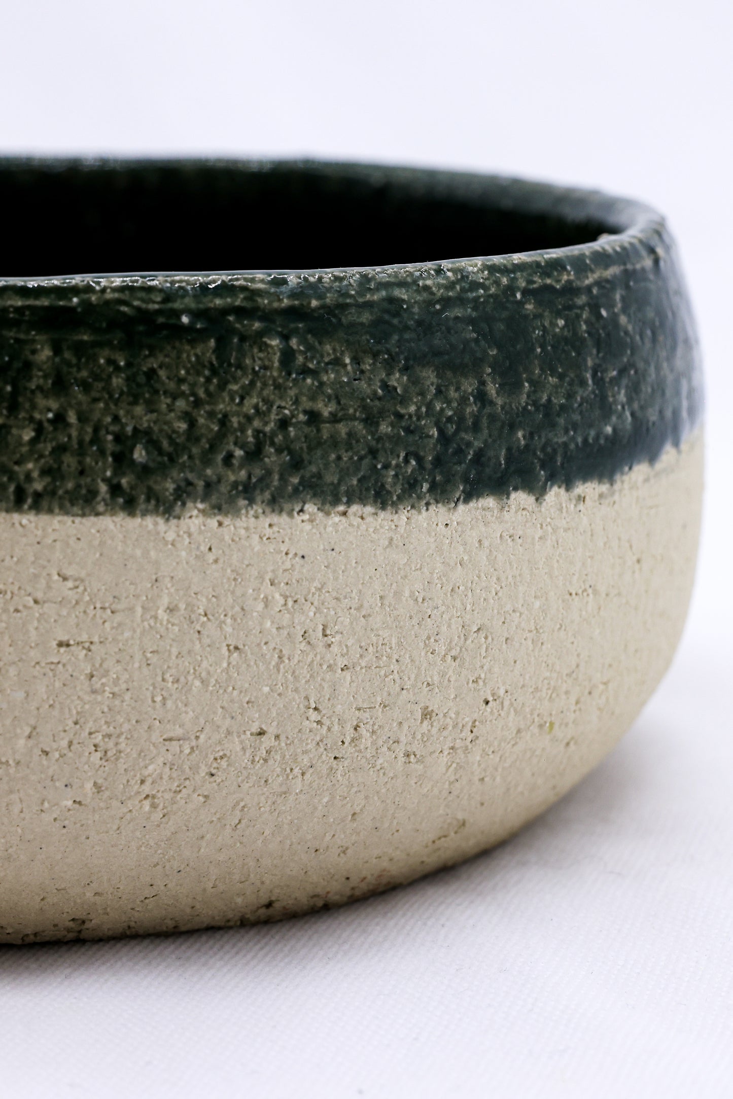 Handmade Ceramic Green Glazed Pasta Bowl