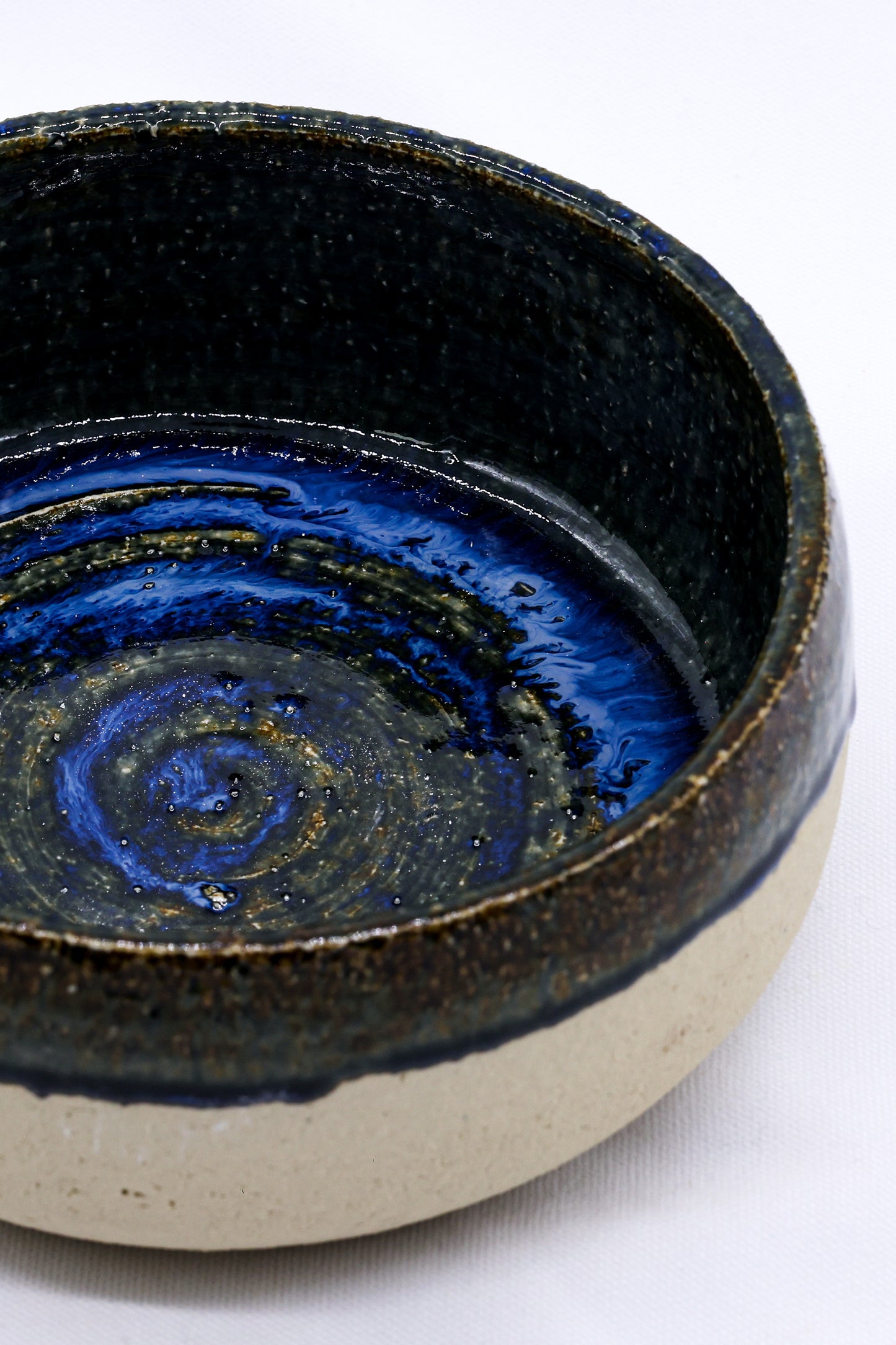 Handmade Ceramic Dark Blue Pasta Bowl