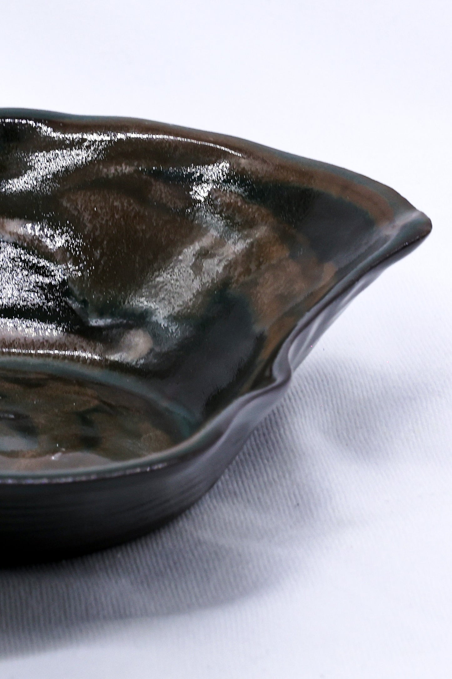 Green Lava Handmade Ceramic Stoneware Plate