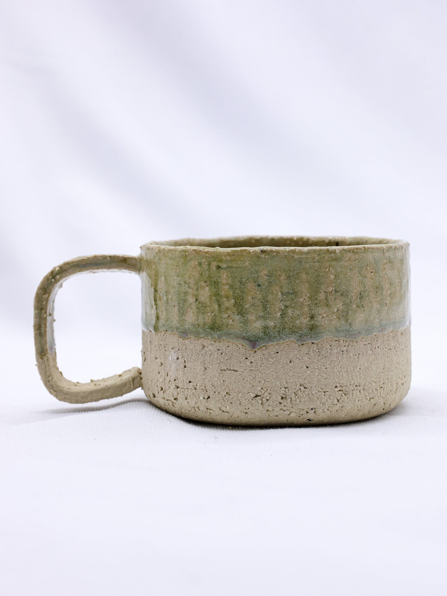 Bianca Grande Handmade Milled Stoneware Big Ceramic Mug